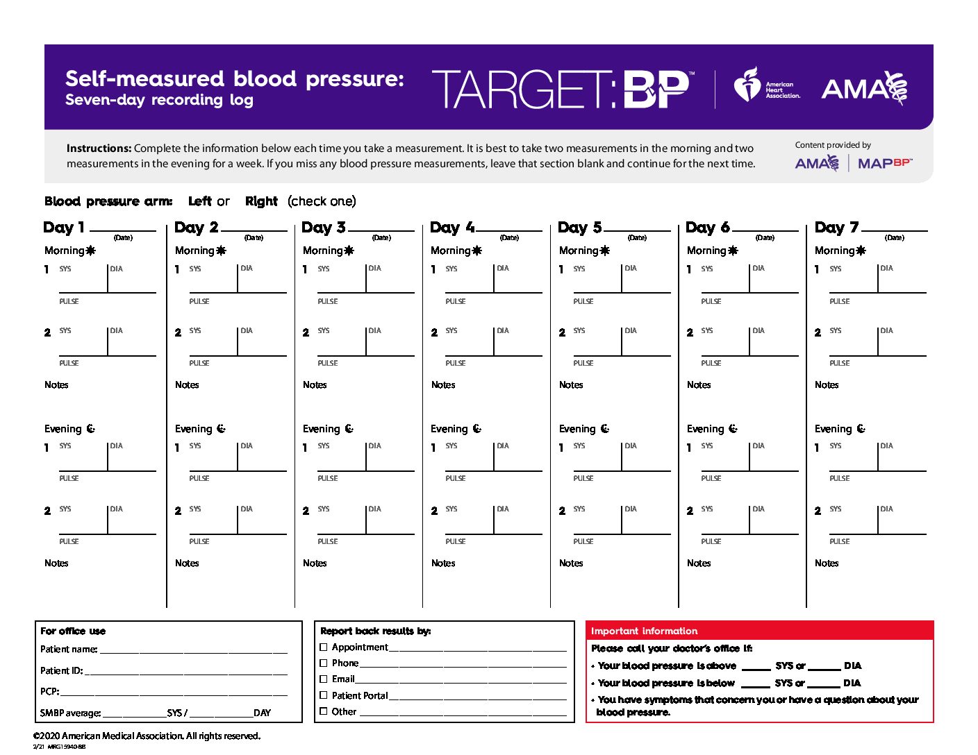 Smbp Recording Log Target Bp