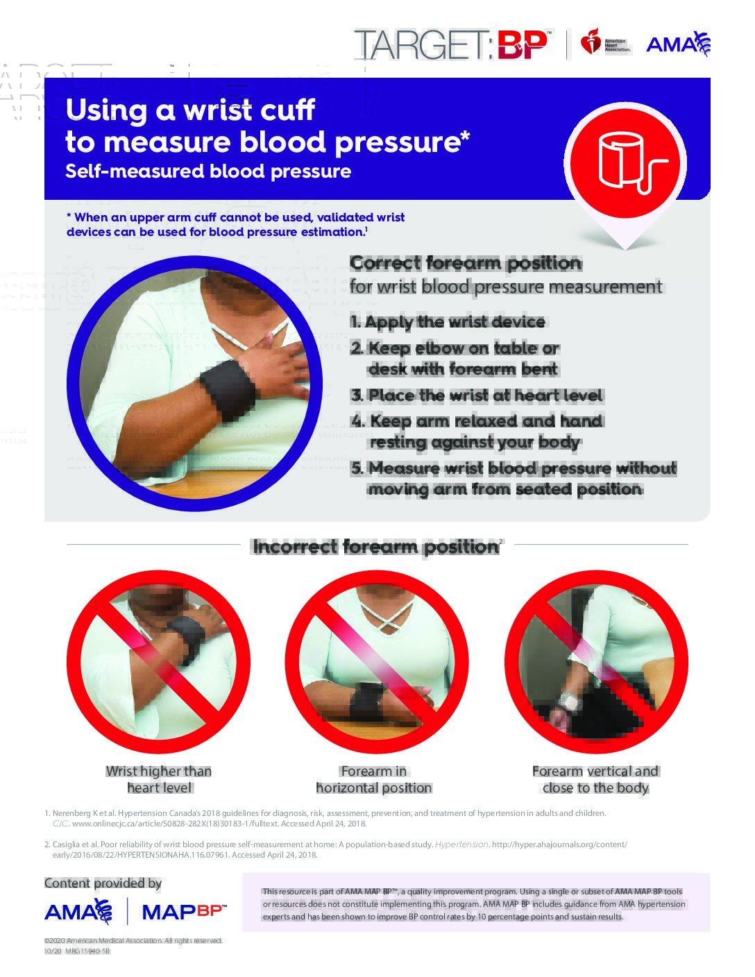 Using A Wrist Cuff To Measure Blood Pressure Target Bp
