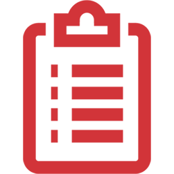 Icon graphic of a clipboard