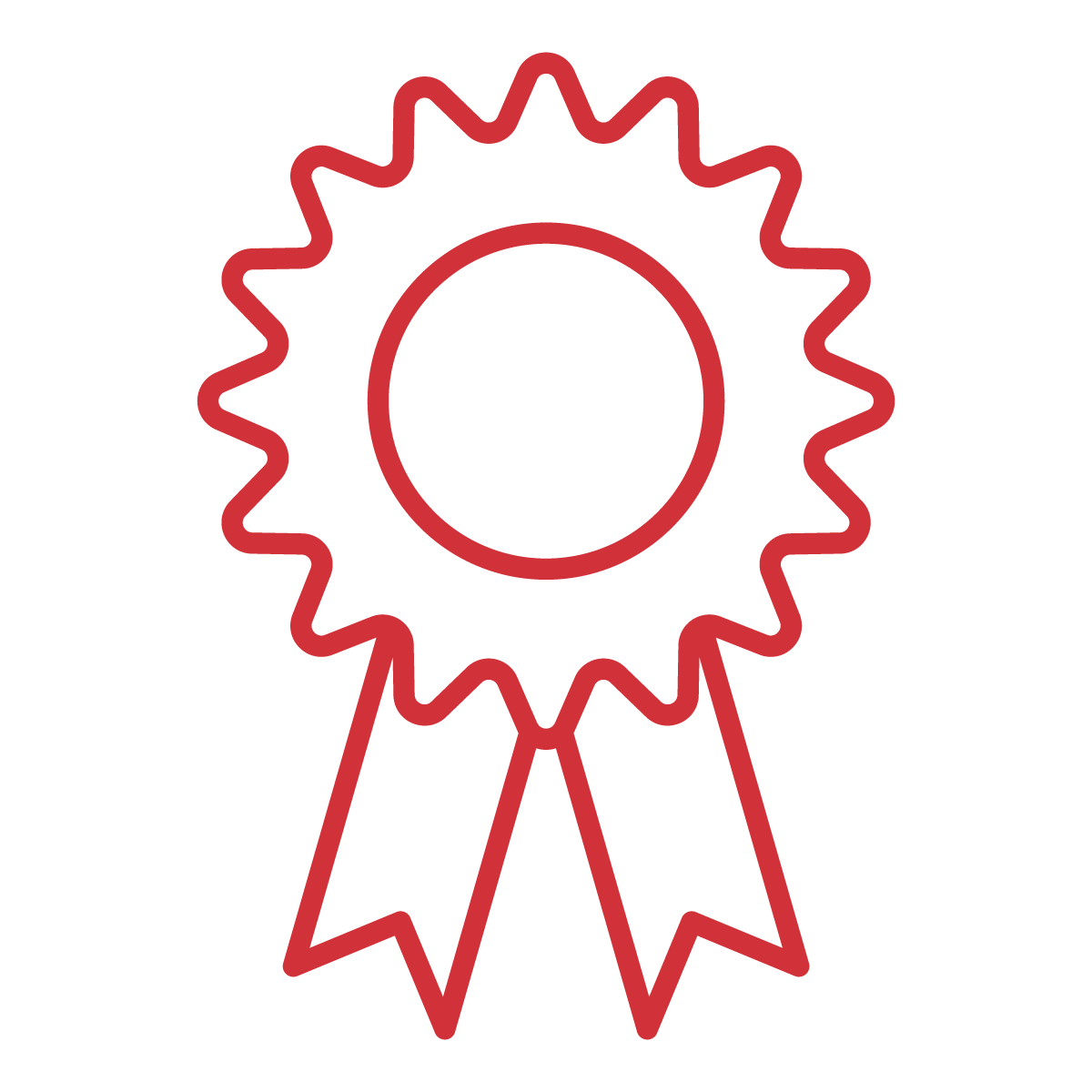 Graphic depicting an award ribbon